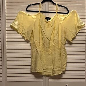 Lane Bryant Yellow Off-Shoulder Blouse